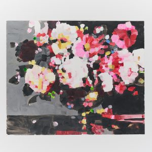 painterly floral art in acrylic on paper by Gabriela Ibarra