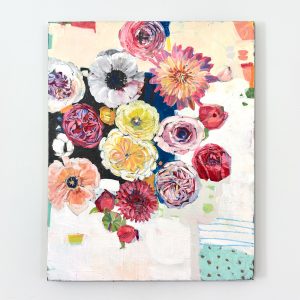 painterly floral art in acrylic on canvas by Gabriela Ibarra